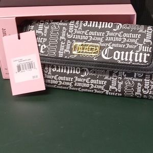 Black white logo juicy couture wallet new